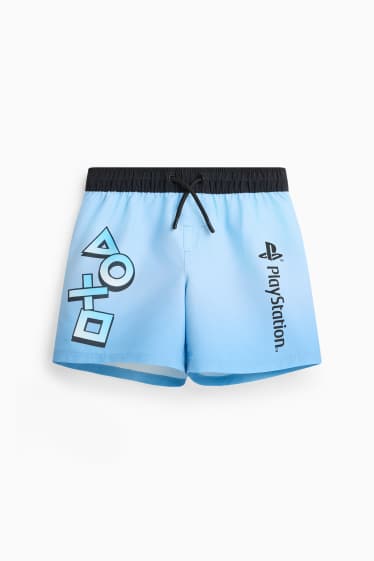 Kinder Buben - PlayStation - Badeshorts - hellblau