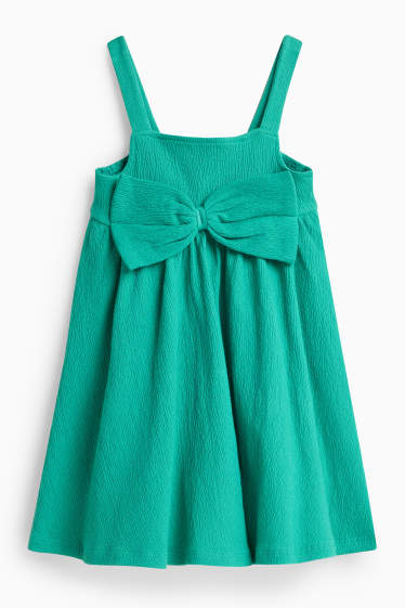 Enfants filles - Robe - finition texturée - vert