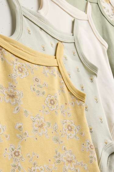 Baby Girls - Multipack of 5 - floral - baby bodysuit - yellow