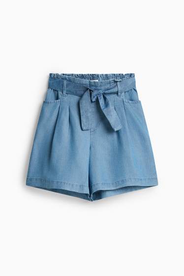Kinder Mädchen - Jeans-Shorts - helljeansblau