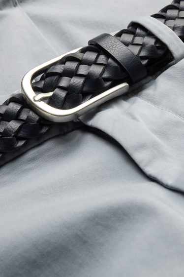 Herren - Chino mit Gürtel - grau