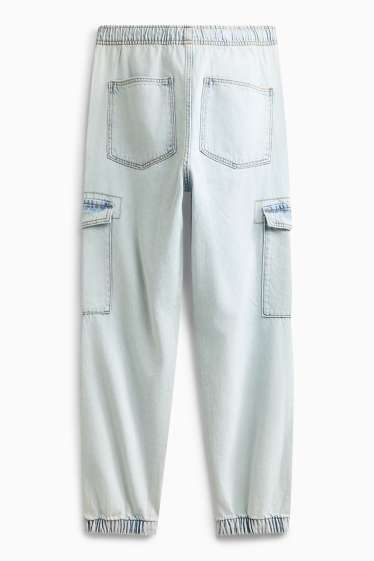 Kinder Buben - Cargo Jeans - helljeansblau