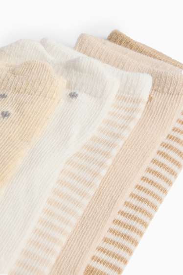 Baby Jungen - Multipack 5er - Bärchen - Baby-Socken mit Motiv - braun / cremeweiss