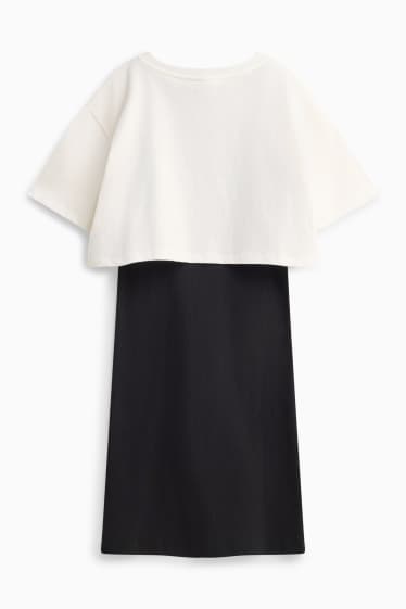 Děti - dívky - Outfit - bílá/černá