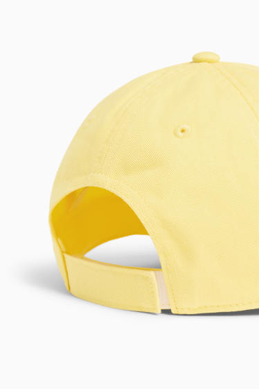 Děti - dívky - Květina - kšiltovka - světle žlutá