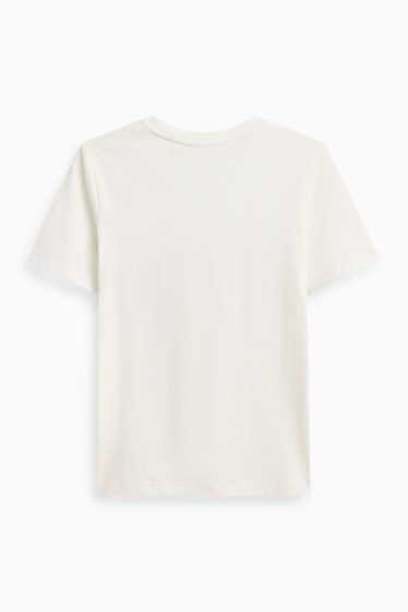 Damen - T-Shirt - Regular Fit - Micky Maus - weiss