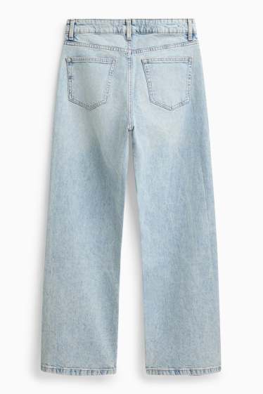 Dames - Baggy jeans - mid waist - jeanslichtblauw