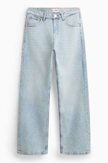 Dames - Baggy jeans - mid waist - jeanslichtblauw