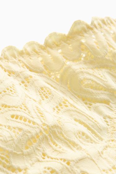Femmes - String - jaune clair