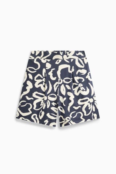 Women - Sweat shorts - blue / white