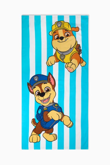 Bambini - PAW Patrol - Chase, Rubble - telo da mare - blu / bianco