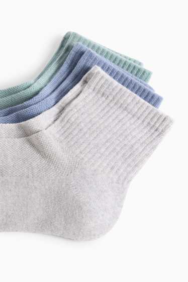 Damen - Multipack 3er - Socken - hellgrau