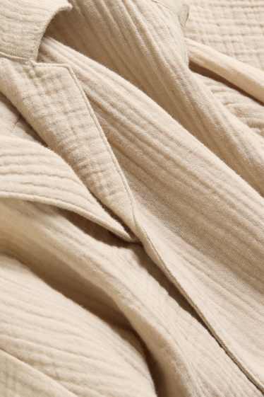 Home - Camisa - relaxed fit - coll solapa - marró clar