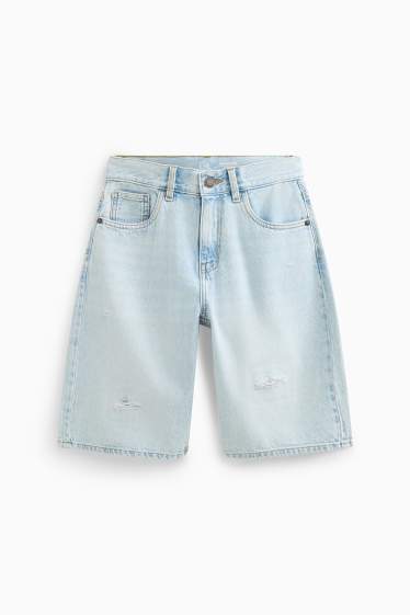 Enfants garçons - Bermudas en jean - jean bleu clair
