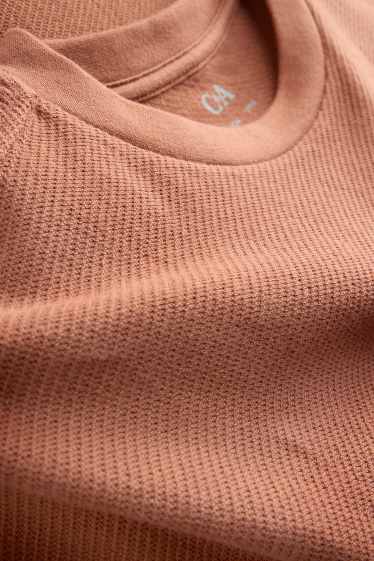 Enfants garçons - T-shirt - finition texturée - marron