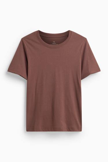 Dámské - Tričko - regular fit - hnědá