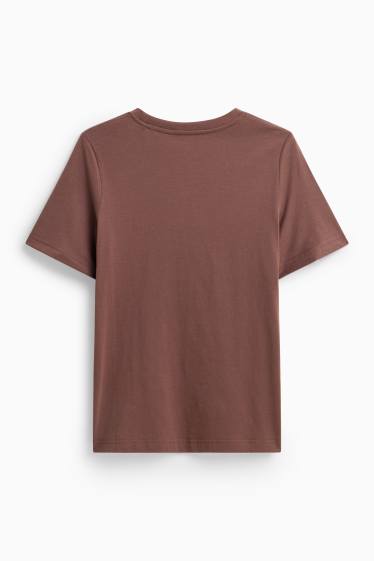 Dámské - Tričko - regular fit - hnědá