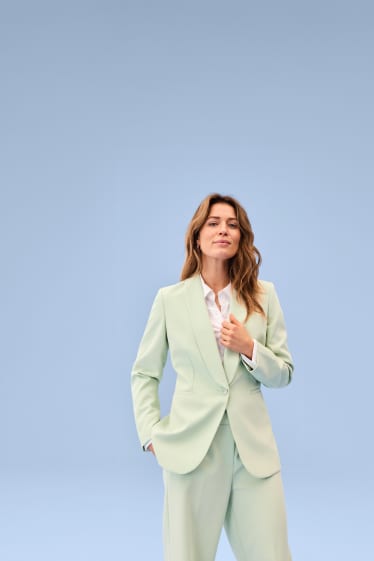 Damen - Longblazer - Regular Fit - mintgrün