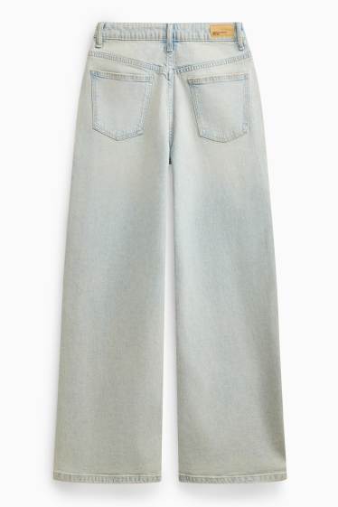 Children Girls - Wide leg jeans - light blue