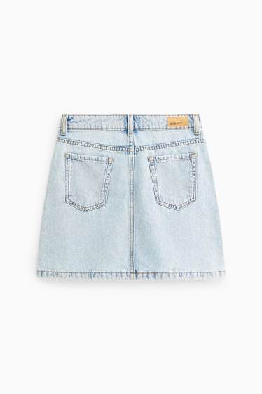 Kinder Mädchen - Sterne - Jeansrock mit Strasssteinen - hellblau