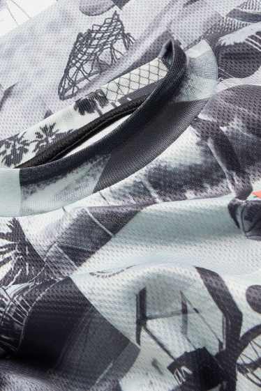 Children Boys - Basketball - short sleeve T-shirt - black / white