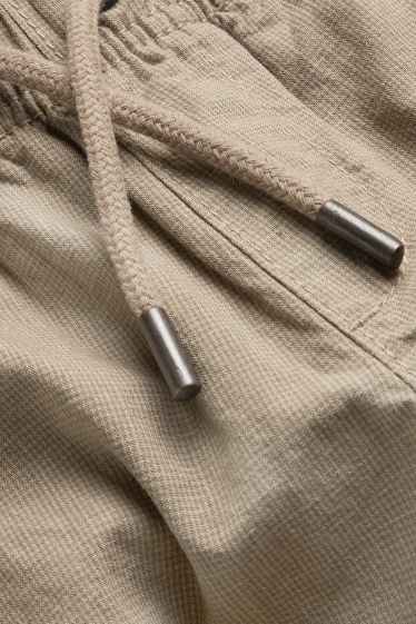 Enfants garçons - Bermuda - texturé - marron clair