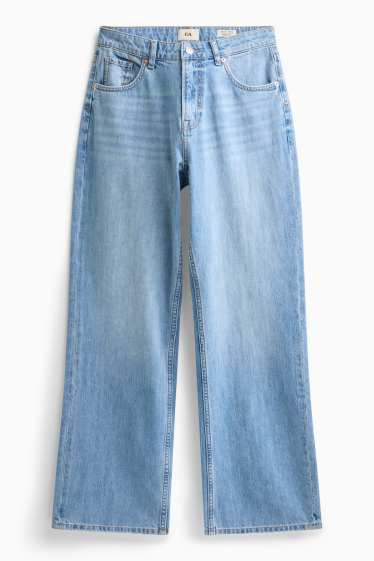 Damen - Baggy Jeans - Mid Waist - helljeansblau