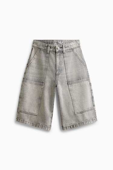 Kinder Jungen - Jeans-Bermudas - helljeansgrau