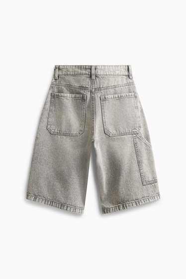 Kinder Jungen - Jeans-Bermudas - helljeansgrau