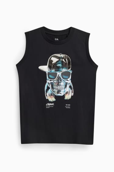 Children Boys - Skull - top - black