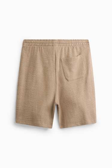 Herren - Sweatshorts - strukturiert - hellbraun