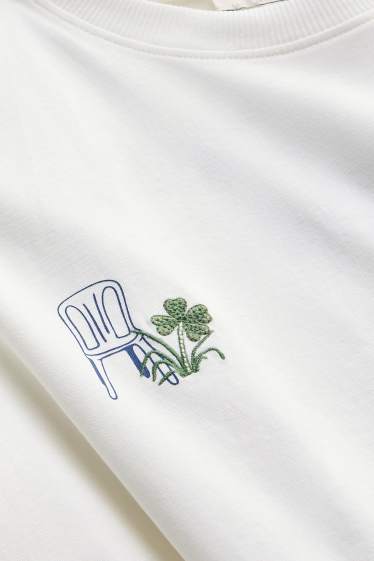 Femmes - T-shirt - Oversize - blanc