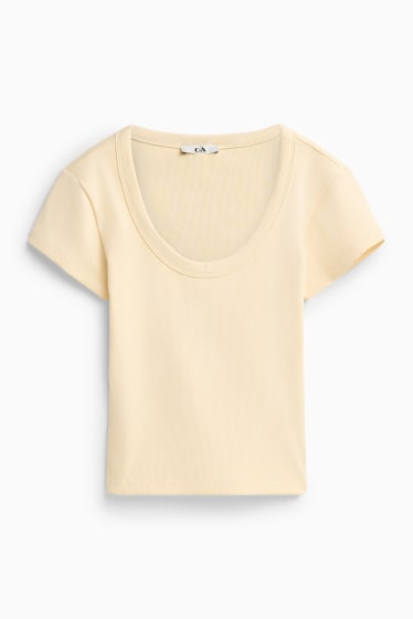 Femmes - T-shirt - beige