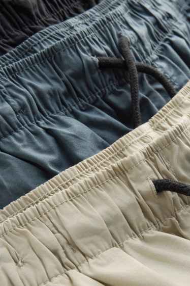 Kinder Jungen - Multipack 3er - Bermudas - blau / beige