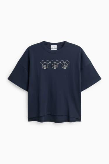 Donna - T-shirt - oversize - Topolino - blu scuro