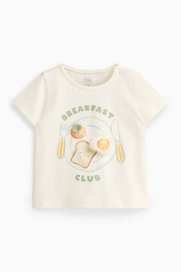 Unisex - Desayuno - camiseta de manga corta - blanco