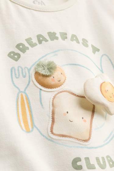 Unisex - Desayuno - camiseta de manga corta - blanco