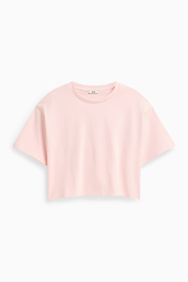 Dames - T-shirt - relaxed fit - roze