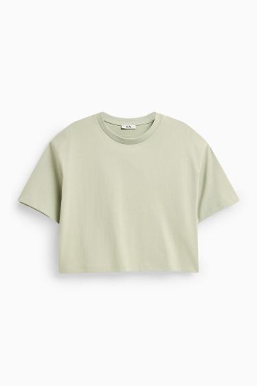 Dames - T-shirt - relaxed fit - lichtgroen