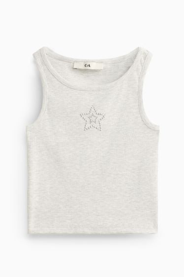 Kinderen: meisjes - Topje - lichtgrijs