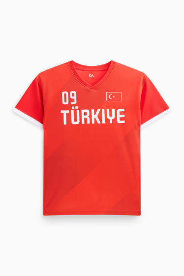 Kinder Buben - Türkei - Kurzarmshirt - rot