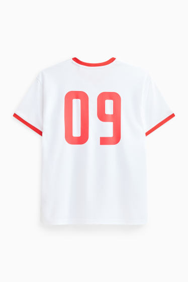 Kinder Buben - Kroatien - Kurzarmshirt - weiß / rot