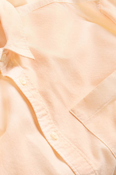 Men - Shirt - relaxed fit - kent collar - orange