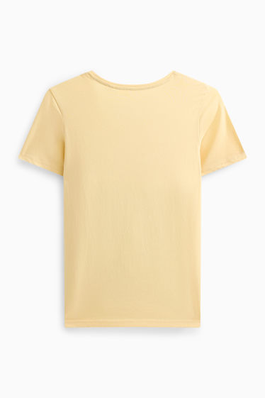 Damen - T-Shirt - Slim Fit - gelb