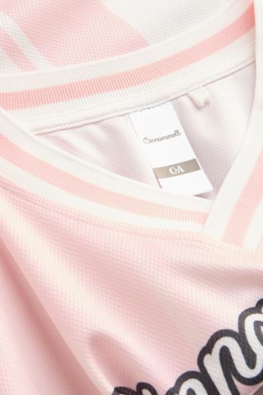 Kinder Mädchen - Cinnamoroll - Kurzarmshirt - gestreift - weiß / rosa