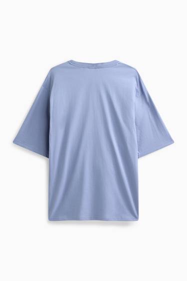 Uomo - T-shirt - oversize - azzurro