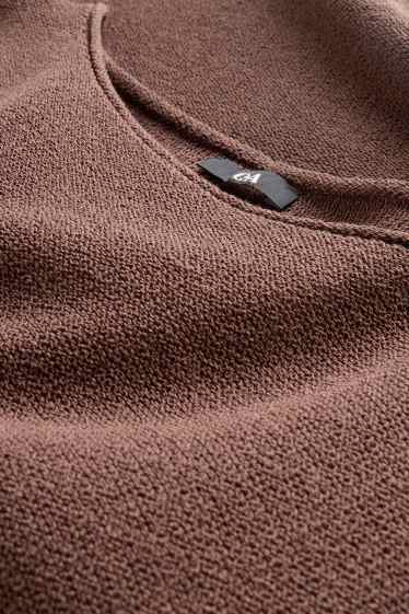 Femmes - Pull en maille - manches courtes - marron