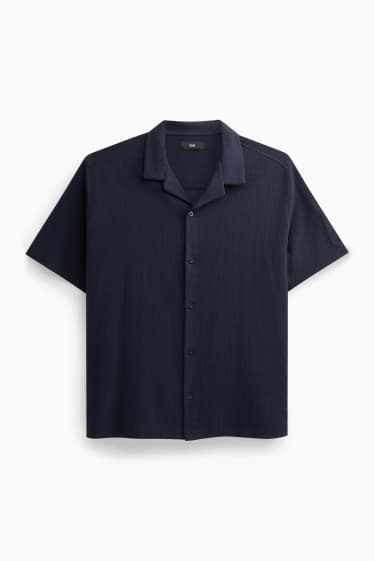 Uomo - Camicia - blu scuro