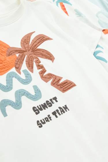 Children Boys - Short-sleeved top - white / light blue