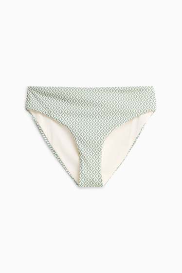 Donna - Slip bikini - vita media - LYCRA® - fantasia - bianco / verde